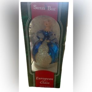 Santa's Best "ANGEL" European Style Glass Hand Blown Ornament